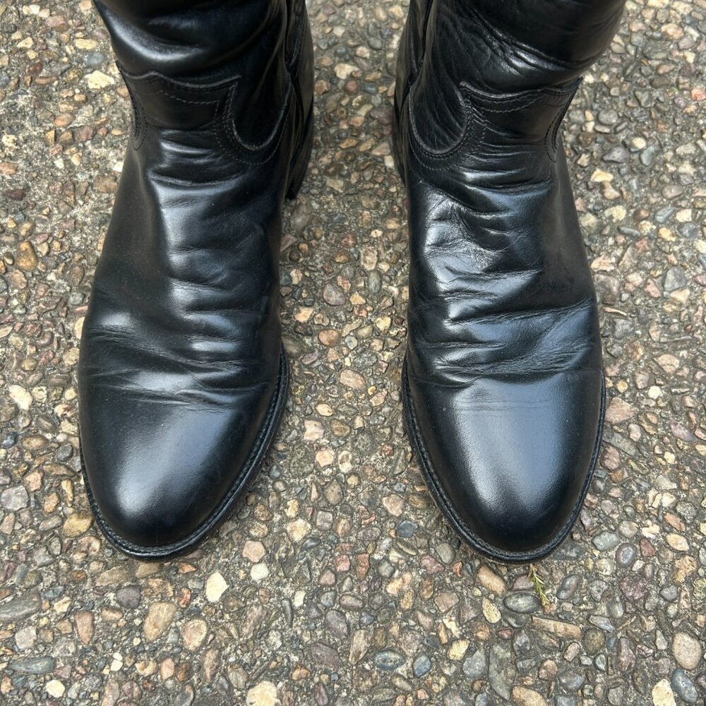 Justin Men's Black Western Roper Collection Dress Boot Size 8 D Style 3133 - Picture 8 of 11